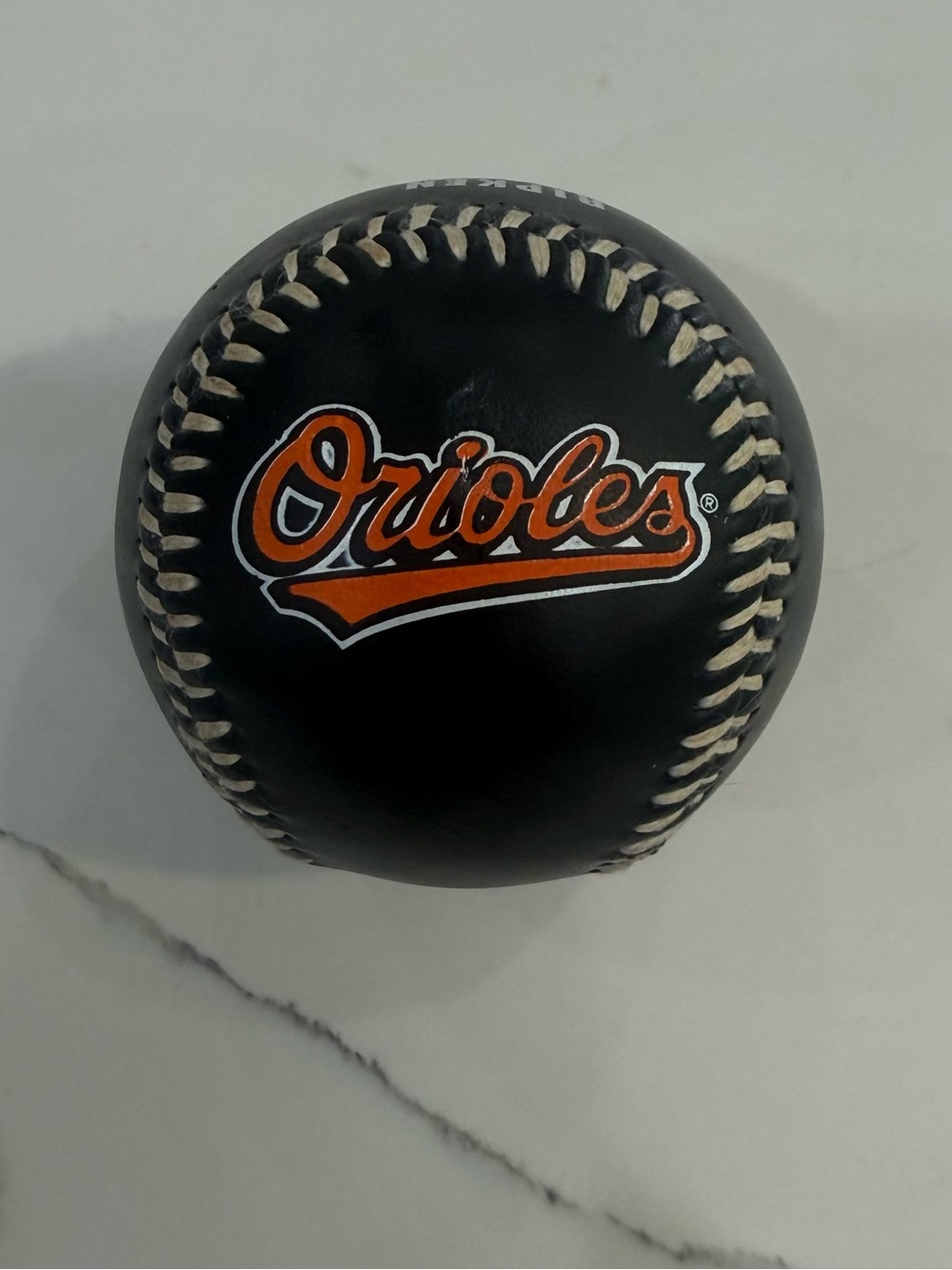 Black Leather Baseball - Orioles Logo